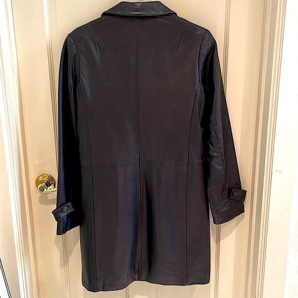 🖤 Vintage Banana Republic Leather Coat - Picture 2 of 8